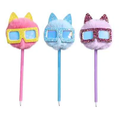 Gatos con gafas brillantes y NUEVAS plumas adicionales de piña con pompón elige 1 Foto 1 de 2