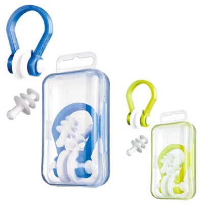 SALVAS Ohren Schützer Nasen Klemme Set Klammer Stöpsel Schwimmen Tauchen