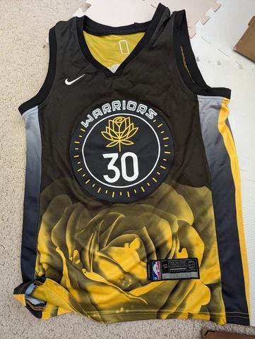 Curry GSW Dri-FIT Jersey  City Rose  Adult Large sz 50 Free Ship Cover