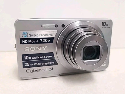 Sony Cyber-shot DSC-W690 16.1MP CCD Vintage Digital Camera - 100% Working-Silver - Image 1 of 4