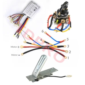 24v 500w Brush Speed Controller Reverse Foot Pedal Go Kart E Bike Razor Chopper - Picture 1 of 9