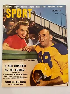 1946 Revista deportiva #4 Tom Harmon y su esposa Los Angeles Rams envío gratuito - Imagen 1 de 4