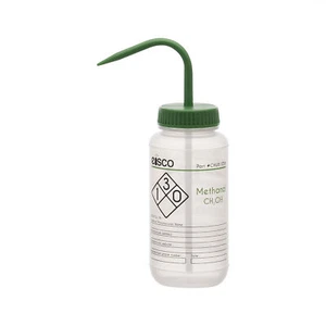 Methanol Wash Bottle, 500ml - Pre-Labeled - Polypropylene - Eisco Labs - Picture 1 of 3