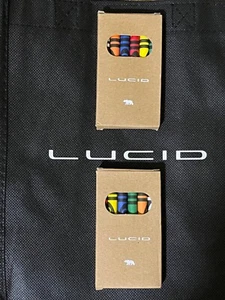 PACK DE 2 LÁPICES DE COLORES LUCID MOTORS logotipo de oso mercancía auténtica de automóvil - Imagen 1 de 2