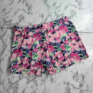 Crown & Ivy Caroline Shorts Flat Front Floral Boho Preppy Multicolor Size 16 - Picture 1 of 8