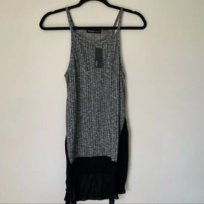 Женская майка Michelle от Comune XS серая черная майка новая с бирками - Изображение 1 из 4