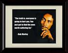 16x20 Framed Bob Marley Autograph Promo Print - Quote