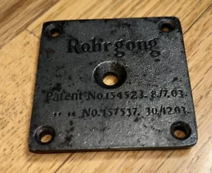 ROHR GONG Metallplatte 2 3/8" x 2 3/8" ROHRGONG - Bild 1 von 2