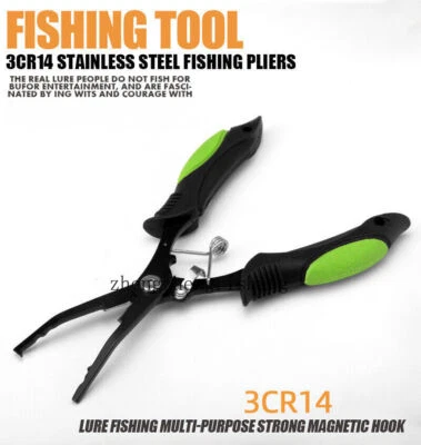 Fishing Pliers Stainless Steel Hook Remover Scissors Line Cutter Split Ring Tool - Image 1 of 4