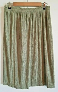 Lauren Lee Tropical Chantrelle Skirt M Medium Midi Olive Green Unlined Pull On - Picture 1 of 4