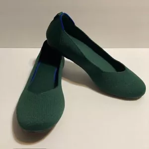 Frank Mully Women’s Round Toe Knit Ballet Flats Green Size 7.5 Comfort Slip On - Picture 1 of 7