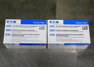 Eaton SGFD20W Arrow Hart GFCI Self-Test Blank Face 125V AC 20A Lot of Two (2) - Picture 1 of 14