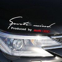 1Pcs S Line Badge Front Surface Emblems Silver & Red Sticker styling For Audi