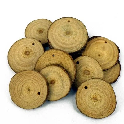 Wooden Slice Beads DIY wedding, ideal for a craft pendant x 10 - Image 1 of 2
