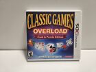 Classic Games Overload Card & Puzzle Edition (Nintendo 3Ds) Original Case Only