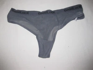 Romwe good luck waist graphic sheer mesh thong panties S gray nip sexy - Picture 1 of 5