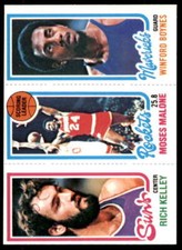 192 Rich Kelley/102 Moses Malone TL/64 Winford Boynes Card 1980-81 Topps #71 