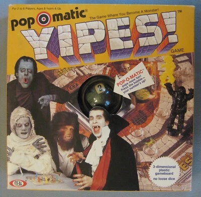 Yipes Pop-o-matic game missing one mover; Universal monsters Ideal game 1983 - Image 1 of 4