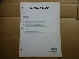 Stihl FS 08 Trimmer Teilekatalog Liste Handbuch 3/81 - Bild 1 von 4