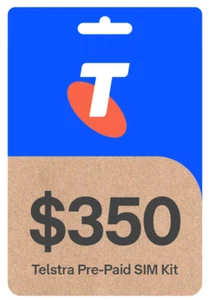 Telstra◉$350 SIM Card Starter Kit 260GB Data◉PrePaid◉1 Year Expiry◉Tri-Cut◉ - Picture 1 of 3