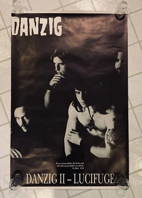 Danzig Original Poster Danzig II Lucifuge Promo 1992 35"x23.5" - Image 1 of 4