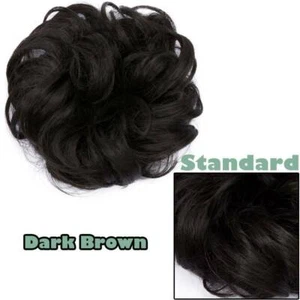 Natural Small Hair Scrunchie Wrap Hairpiece Curly Messy Bun Updo Hair Extensions - Picture 1 of 66