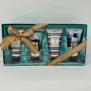 Colección de lociones para manos Simple Pleasures conjunto de 4 colección de invierno regalo navideño - Imagen 1 de 7