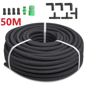 50m Perlschlauch Tropfschlauch 1/2" inkl. 12-tlg. Set Bewässerungschlauch Garten - Bild 1 von 12
