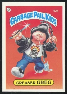 1986 Topps 2nd Series Garbage Pail Kids UK Minis #62a Greaser Greg - Picture 1 of 2