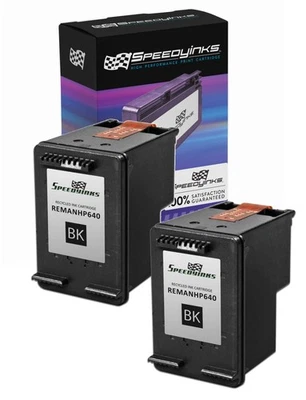 2PK SpeedyInks Black Ink Cartridge for HP60 Deskjet d2560 d2566 f2430 f4288 - Image 1 of 4