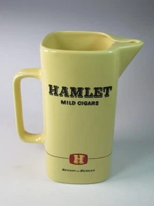 Jarra de agua de cerámica para pub de colección Tobacciana Breweriana Hamlet cigarros años 70 - Imagen 1 de 4