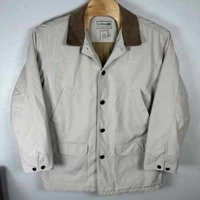 Chaqueta de campo LL BEAN Barn Chore para hombre talla XXL abrigo aislante forrado acolchado beige Foto 1 de 4