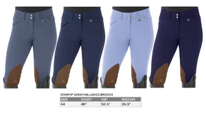 ROMFH Sarafina Euro Seat Knee Patch Breeches - Mid rise - 4 colors  (44 Reg) - Picture 1 of 9