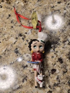Betty Boop Cookie Baker Pudgy Christmas Ornament Danbury Mint Porcelain NEW - Picture 1 of 4