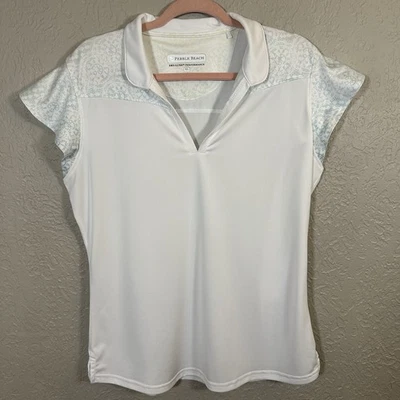Camisa de golf Pebble Beach XL Performance Dry Luxe con cuello polo manga corta Foto 1 de 4