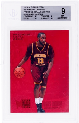 James Harden '95-96 Metal Universe Precious Gems 2013 rojo/150 BGS 9 Foto 1 de 2