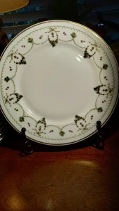 eight charles field limoges 7.5" plates floral garland pattern never used - Picture 1 of 3