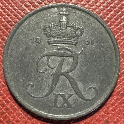 Denmark 1961-C/S Zinc 2 Ore. Frederik IX. High Grade. KM# 840.2 - Image 1 of 2