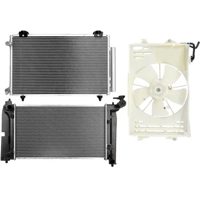 Radiator Condenser Cooling Fan Kit For 2005-2008 Toyota Corolla Matrix - Image 1 of 4
