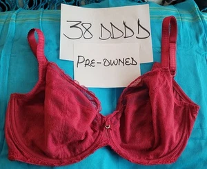 Sujetadores Chantelle Minimizer con aros talla 38 DDDD - Lote de 3 usados rojo/púrpura - Imagen 1 de 9