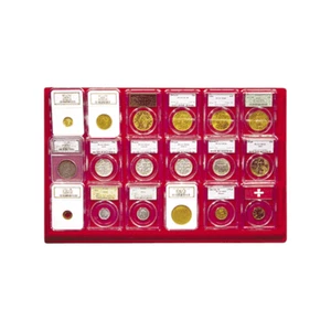 Bandeja de bolsa Guardhouse ROJA 3 niveles para losas de monedas horizontales certificadas - Imagen 1 de 2