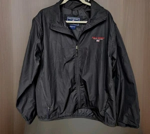 Polo Sport Ralph Lauren Black Windbreaker Jacket Mens L Full Zip EUC - Picture 1 of 17