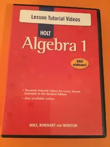Holt Algebra 1 Lesson Tutorial Videos CD-ROM 4 Disc Set - Picture 1 of 2