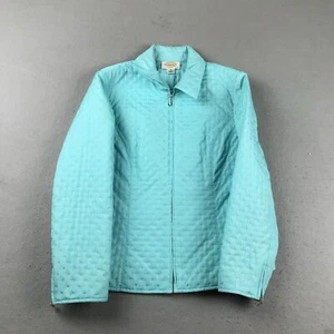 Talbots Jacket Womens 6P Blue Full Zip Long Sleeves Filled Quilted Lightweight * - Picture 1 of 10