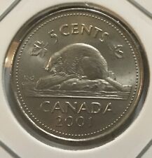 Canada 2001 5 Cent Queen ￼Elizabeth II Mint Error Double Strike & Lamination