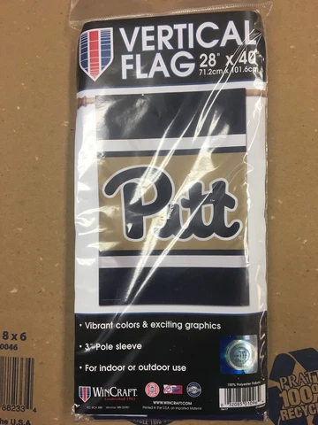 PITTSBURGH PITT PANTHERS TEAM LOGO FLAG 28 X 40 IN SIZE INDOOR / OUTDOOR 010964 Cover