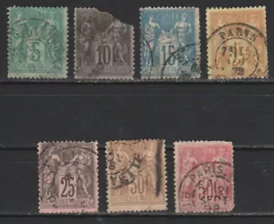 Frankreich Briefmarken 1877-1900 Pax und Quecksilber GEBRAUCHT - Bild 1 von 2