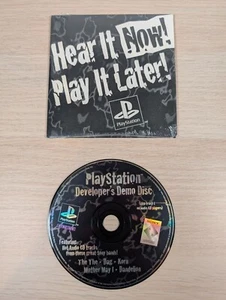 PS1 ¡Escúchalo ahora! ¡Juega más tarde! Disco de demostración para desarrolladores 1995 raro con funda - Imagen 1 de 4