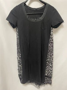 Sacai Rayon Leopard Tunic Dress Women's Size M Made in Japan Linen - Picture 1 of 12