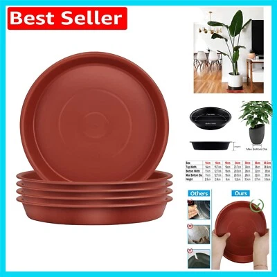 5 Pack 30cm Thicker & Sturdier Plant Saucers -  Surface Protection - Image 1 of 4